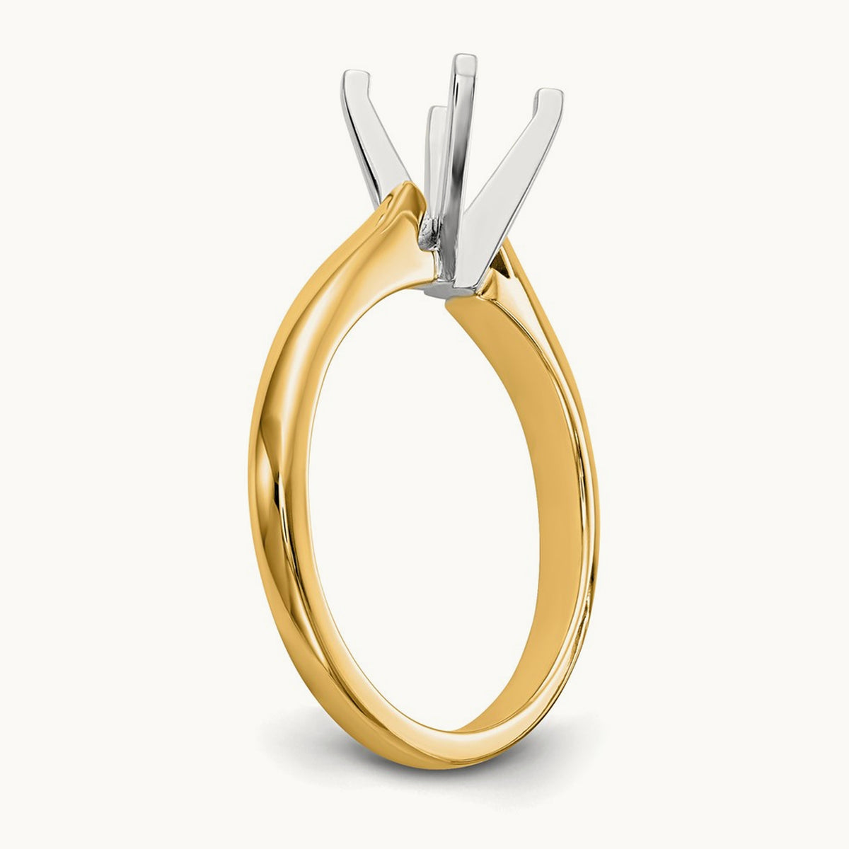 1.25ct. Medium-Weight Airline Half-Round Mounting, 14K Two-tone
