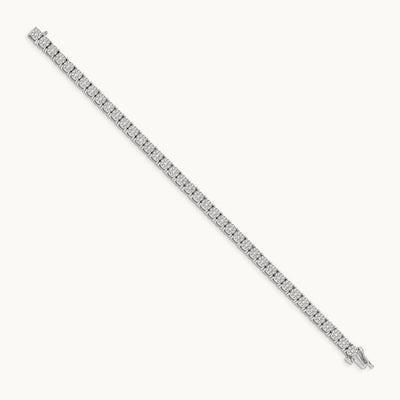 Cluster Setting Diamond Bracelet, 14K White Gold