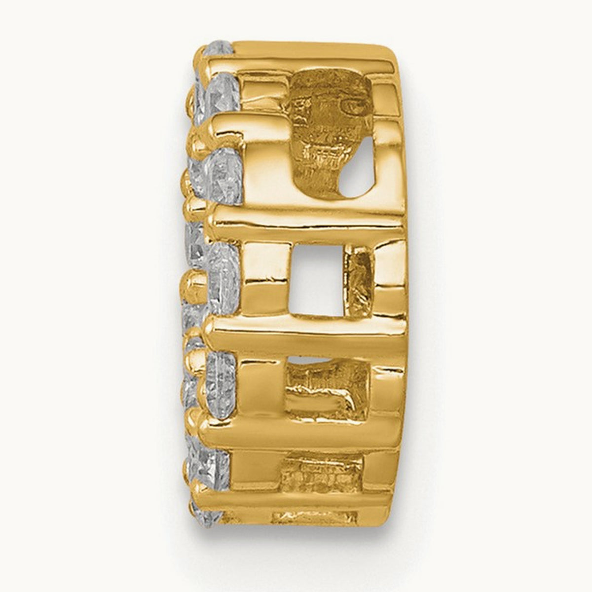 Diamond Circle Chain Slide — 14K Yellow Gold, 9.75mm