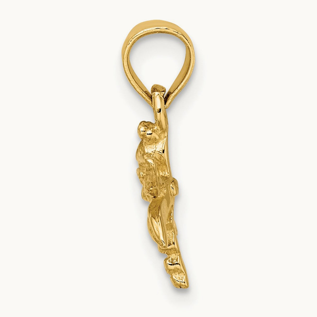 2-D Mini Dragonfly w/Solid Wings Charm, 14K