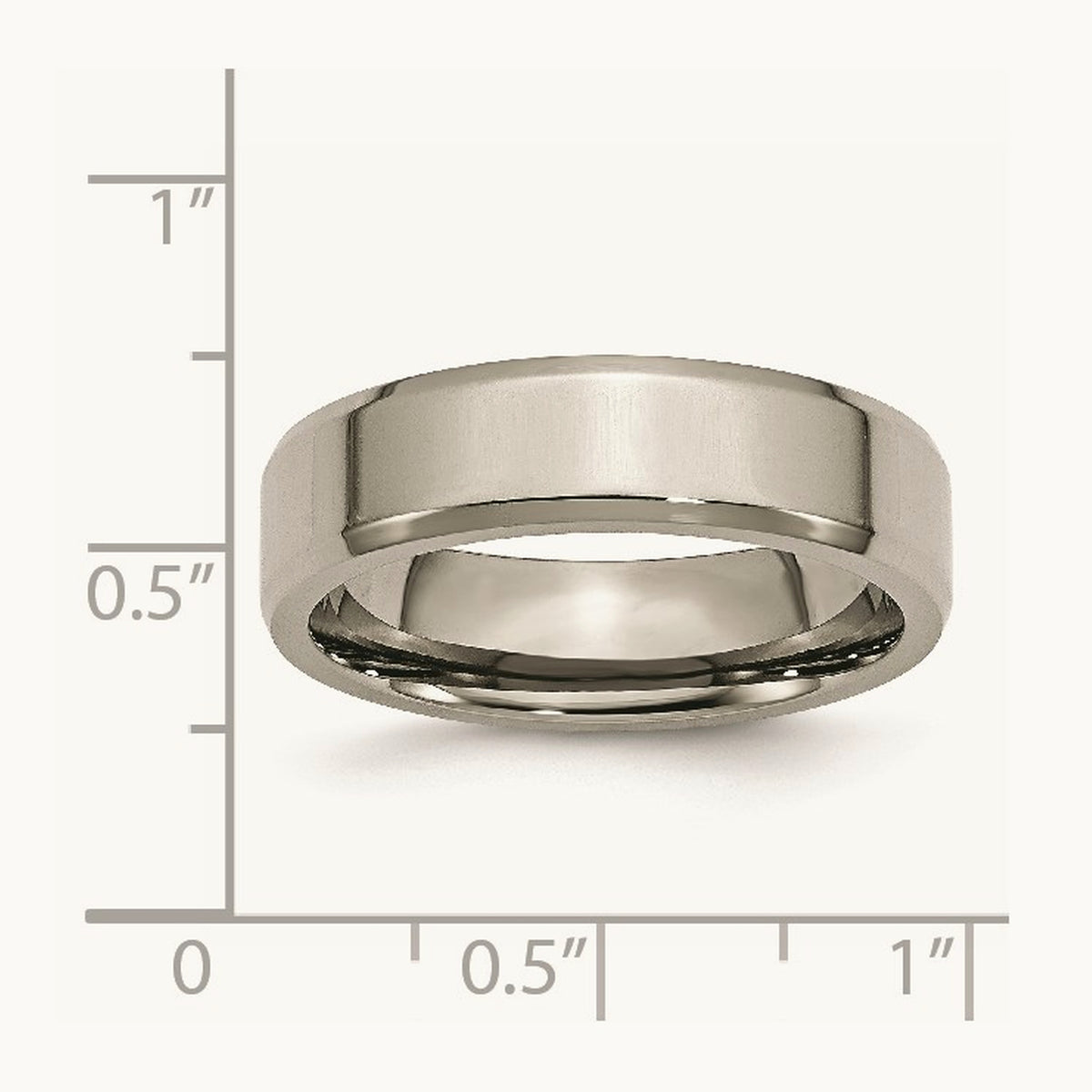 Polished Beveled Edge Band — 6mm