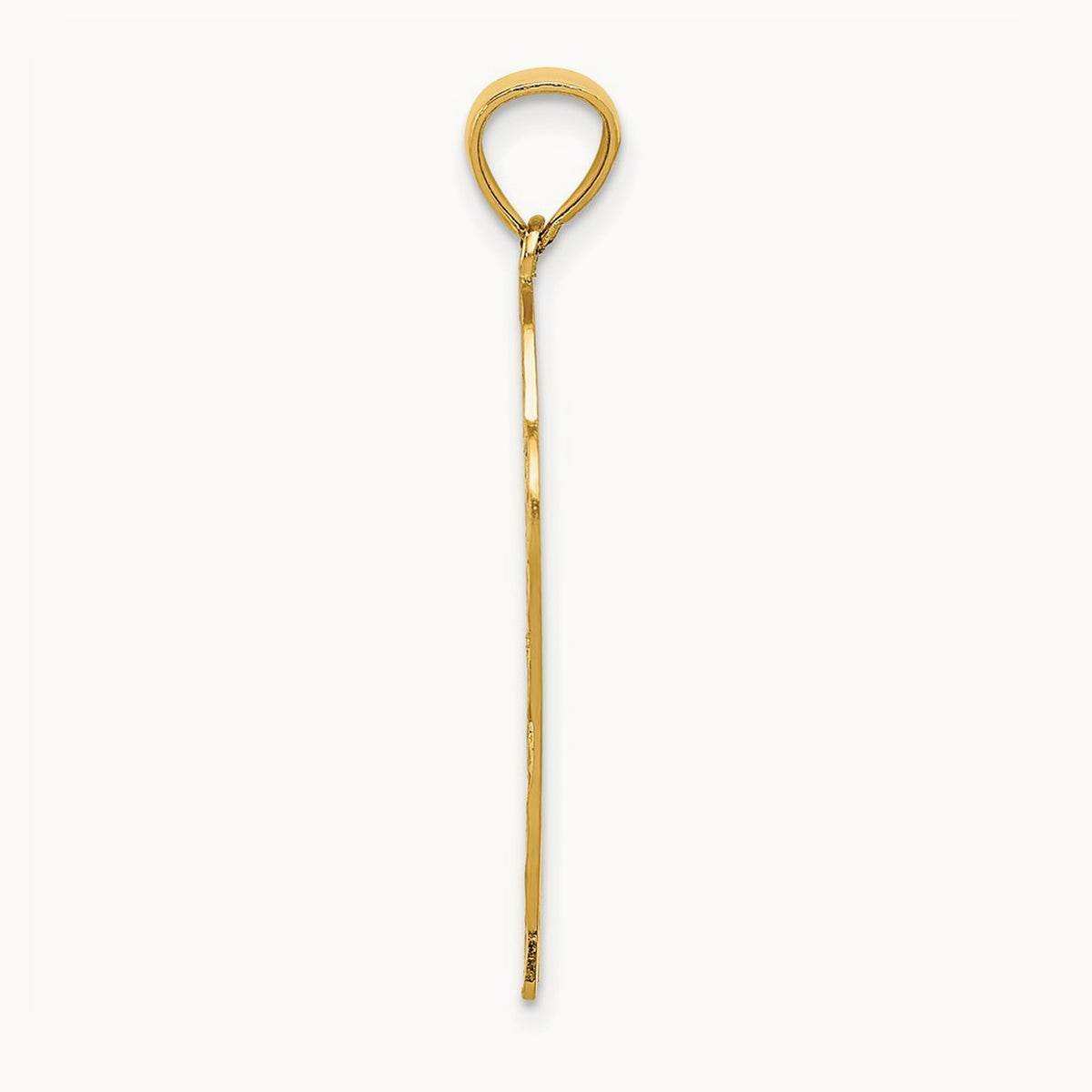 Basketball in Hoop Diamond Cut Pendant, 14K