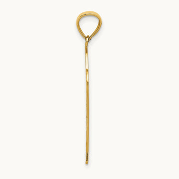 Basketball in Hoop Diamond Cut Pendant, 14K