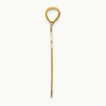 Basketball in Hoop Diamond Cut Pendant, 14K