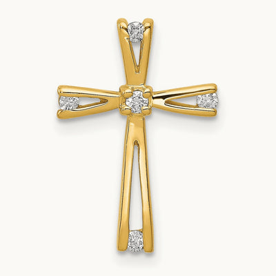 A Diamond Cross Pendant, 14K