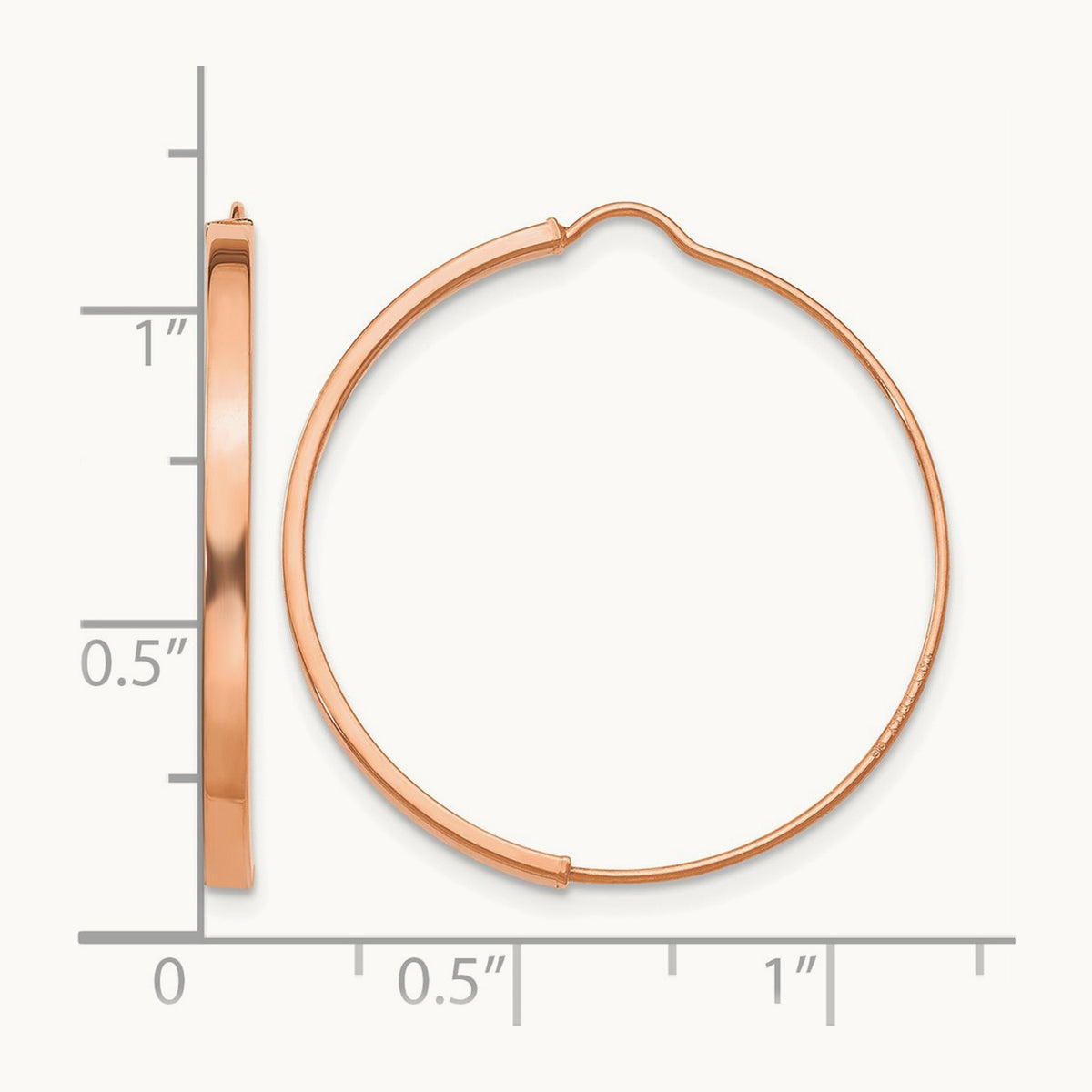 Wire Hoop Earrings — 14K Rose Gold