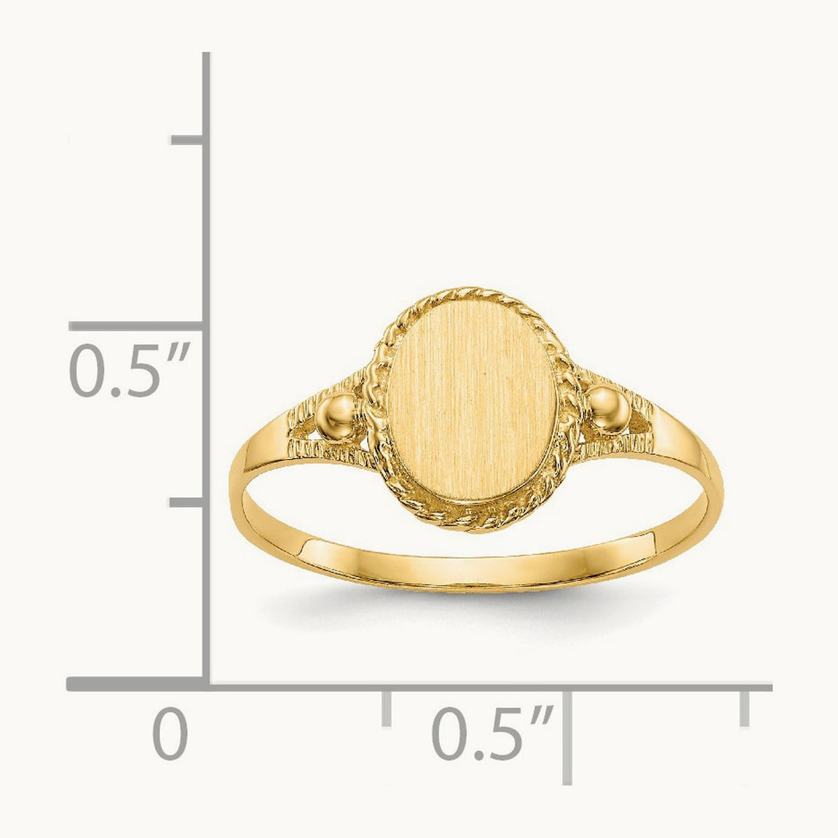 Childs Fancy Signet Ring, 14K