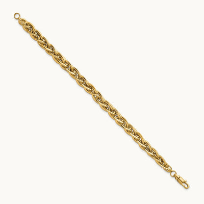 Polished 7.5in Fancy Link Bracelet, 14K