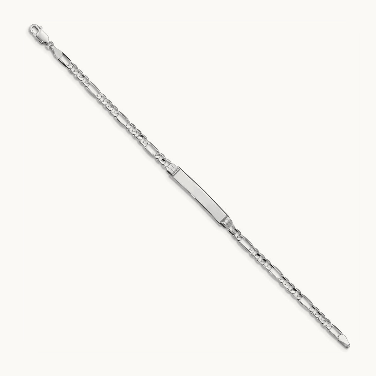 WG Figaro Link ID Bracelet, 14K