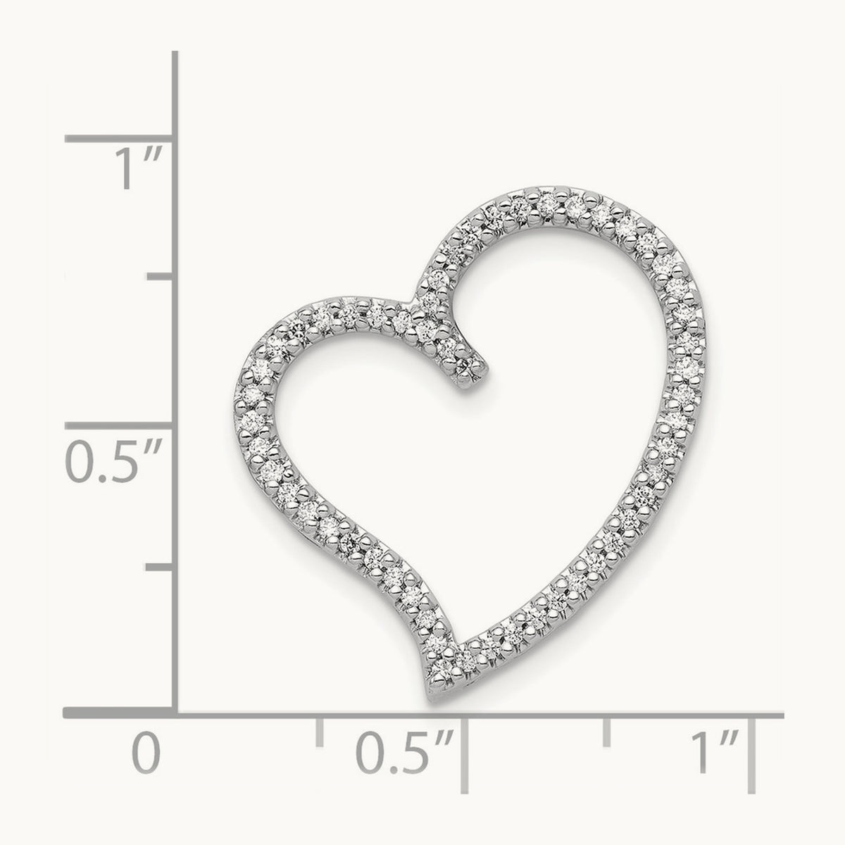 1/4ct. Diamond Heart Chain Slide — photo set
