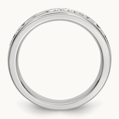9- Stone Ladies Band Mounting, 2.7mm, 14K White Gold