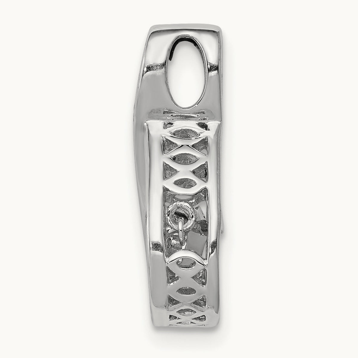 1/10ct. Vibrant Moving Diamond Teardrop Chain Slide Pendant, 14K White Gold