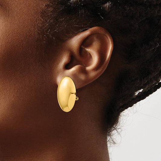Omega Clip Polished Non-pierced Earrings — photo set