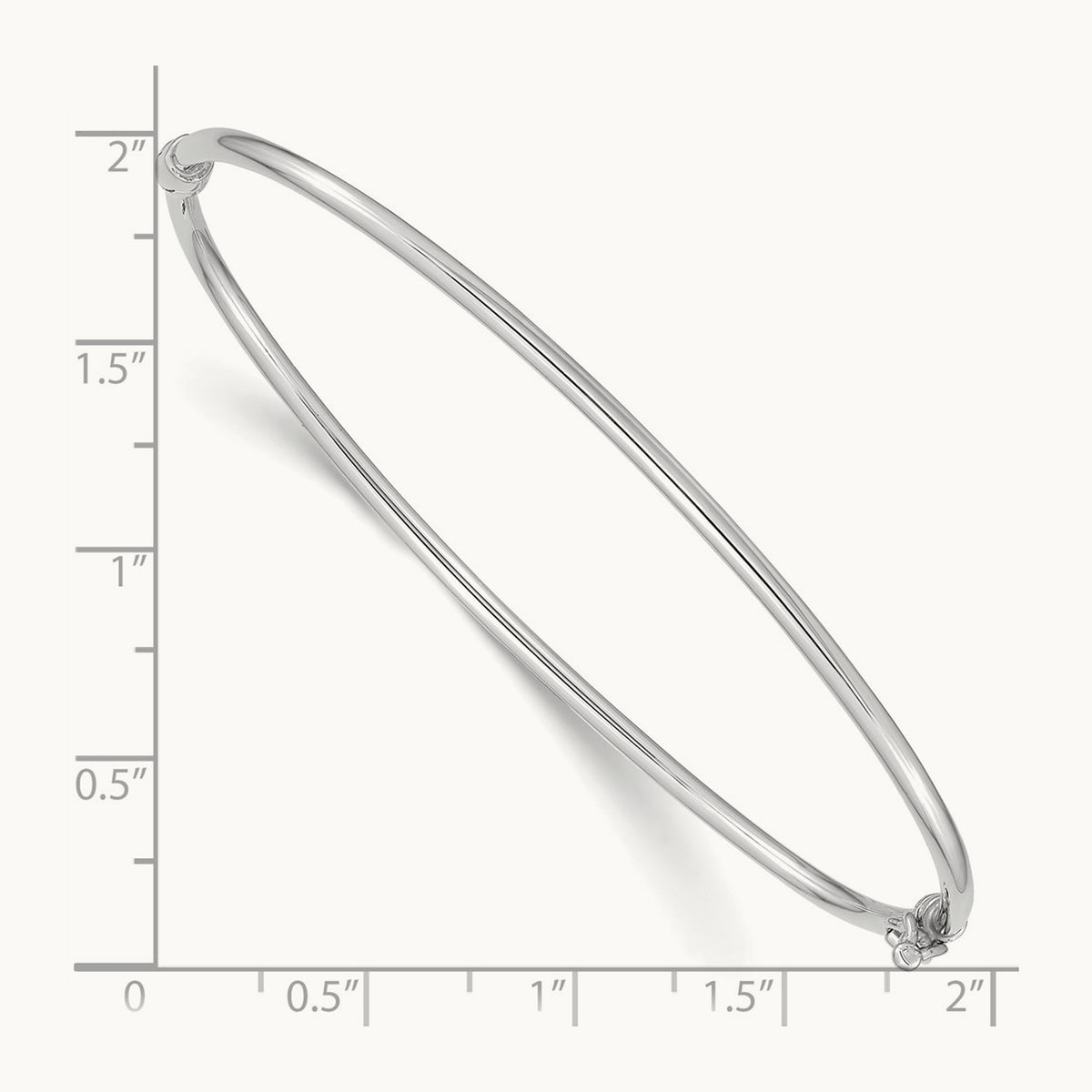 Hinged Bangle Bracelet — 14K White Gold