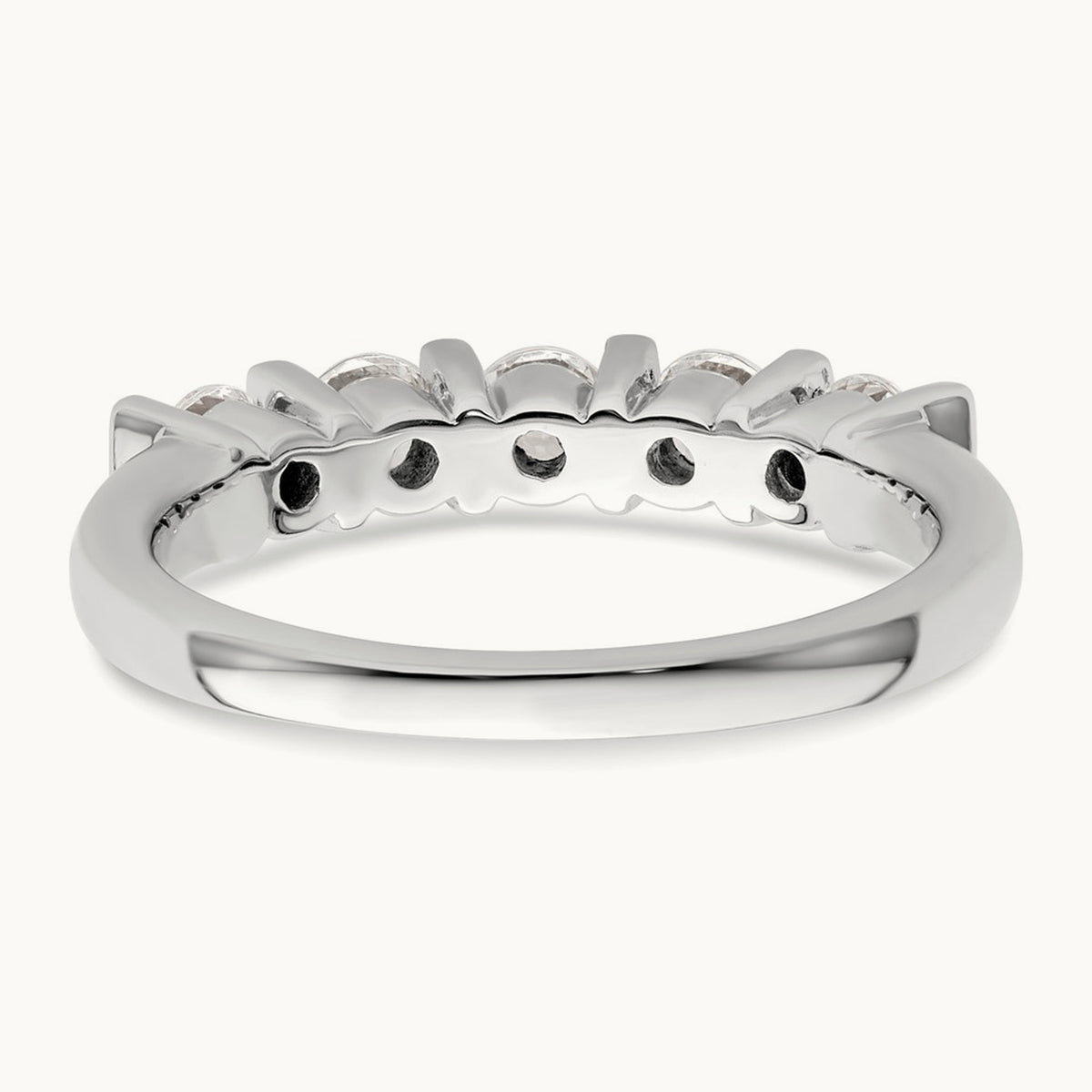 5-Stone Diamond Band, 14K White Gold