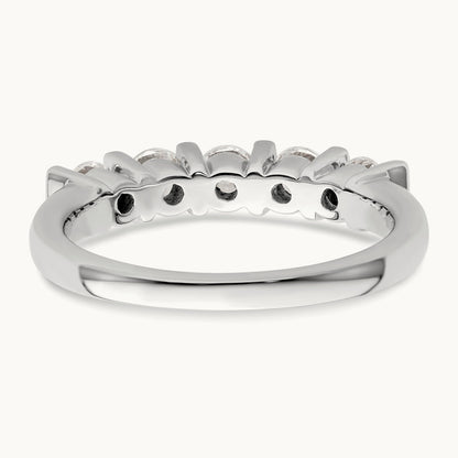 5-Stone Diamond Band, 14K White Gold