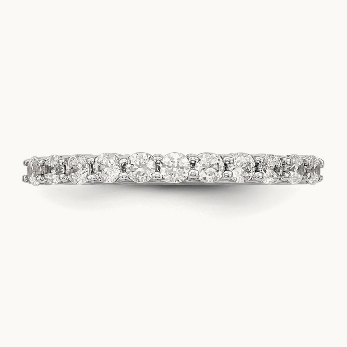 11-Stone Diamond Band, 14K White Gold