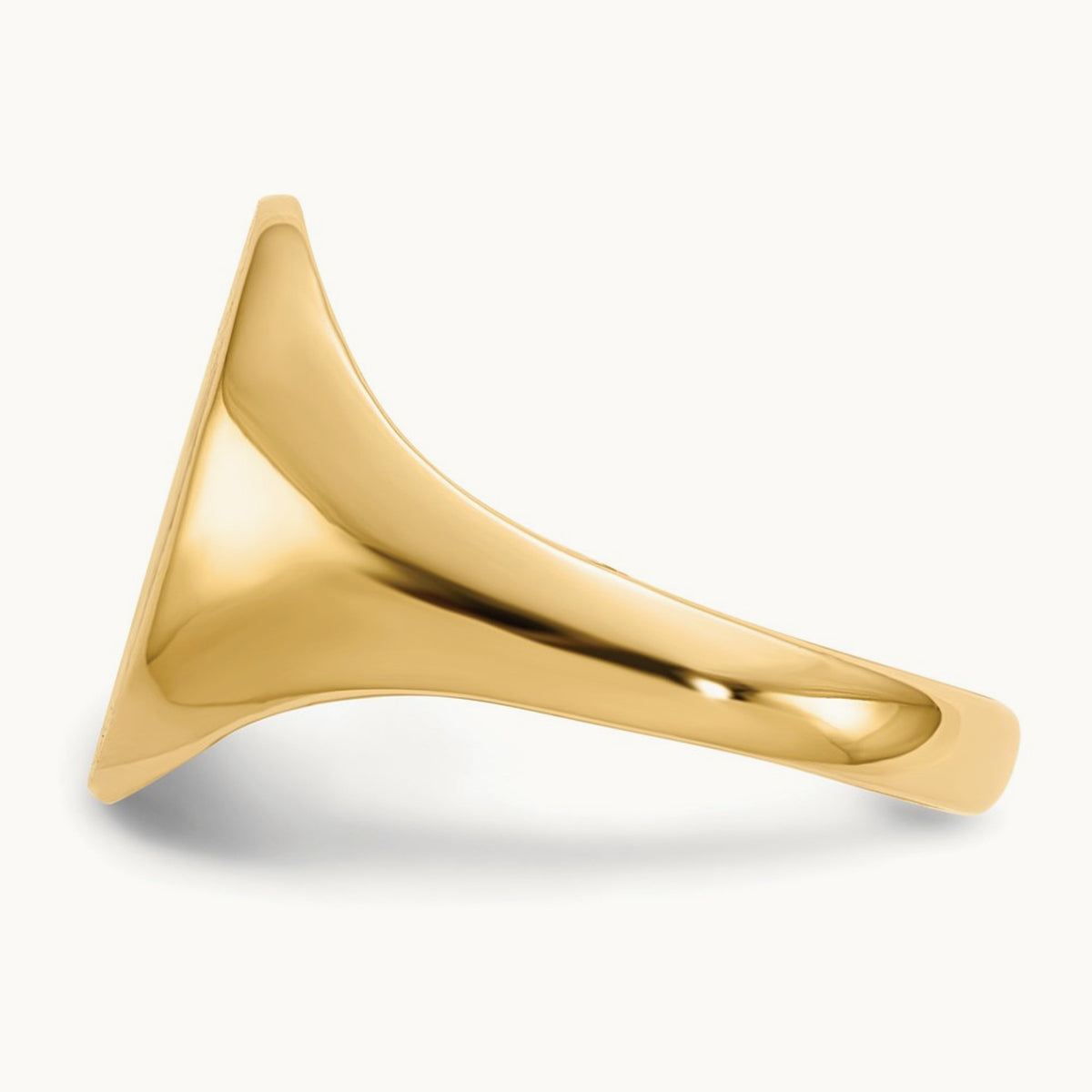 10.0x14. Closed Back Signet Ring, 0mm, 14K