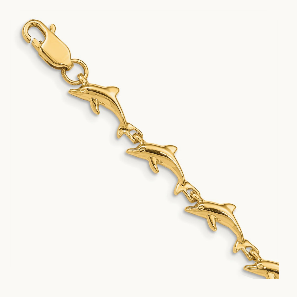 Dolphin Bracelet, 14K