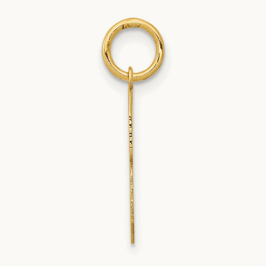 Medium Polished Number 8 Charm — 14K Yellow Gold, 16.13mm
