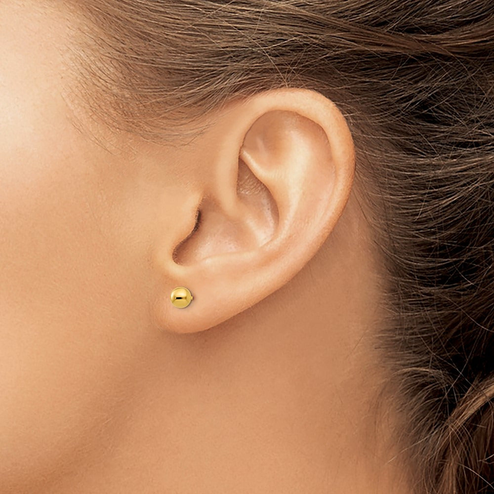 Inverness Ball Post Earrings — 14K Yellow Gold, 5mm