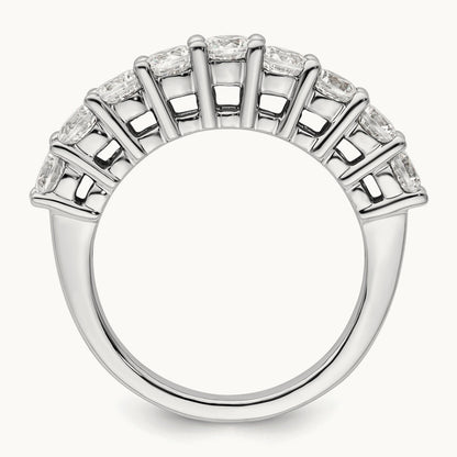 9-Stone Diamond Band, 14K White Gold