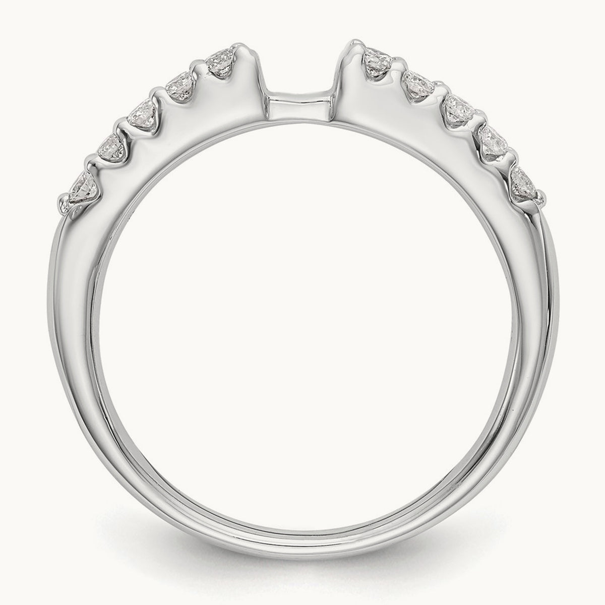 Semi-Mount Peg Engagement Ring, 0.25 ct tw Lab-Grown Diamond — 14K White Gold