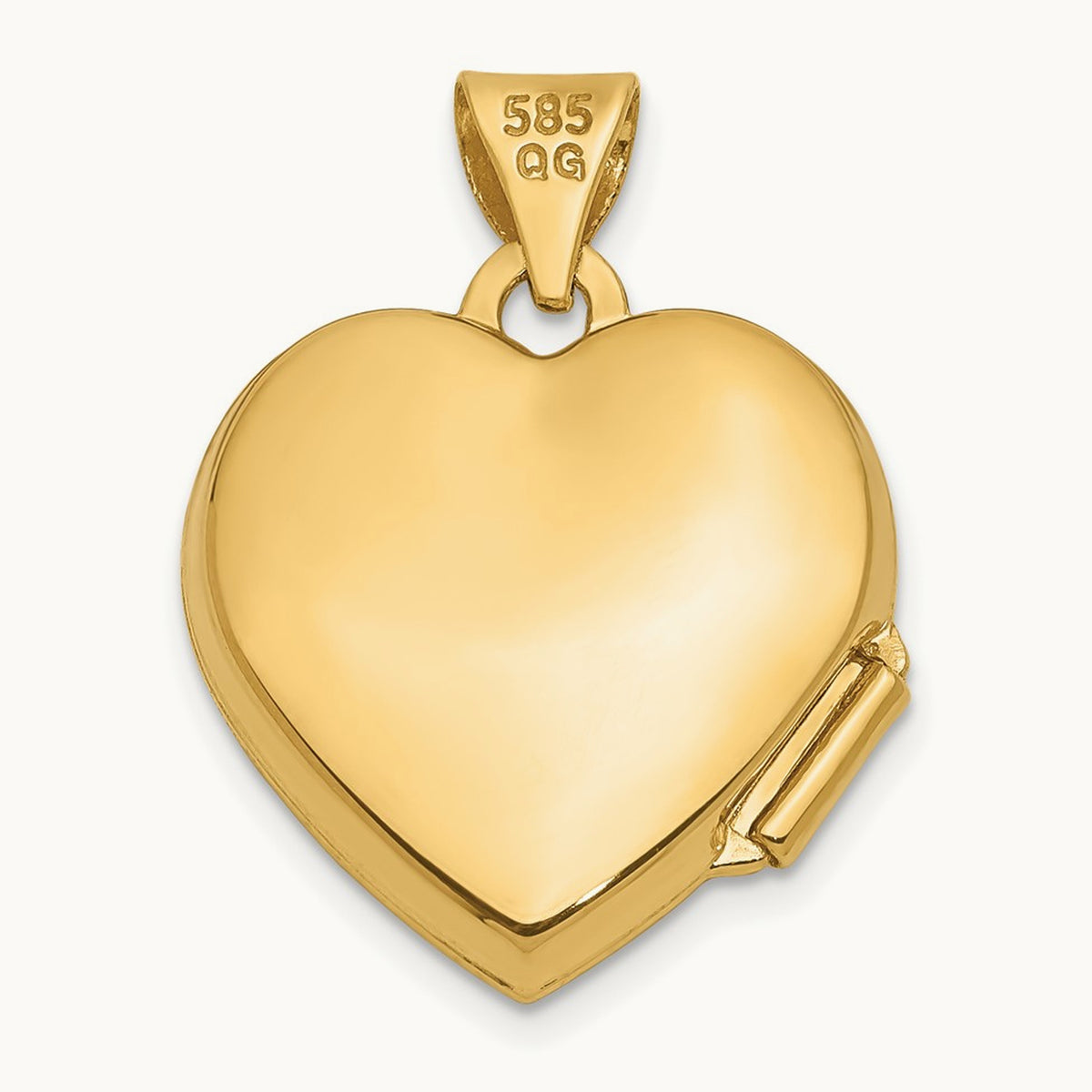 Scroll Heart Locket, 14K