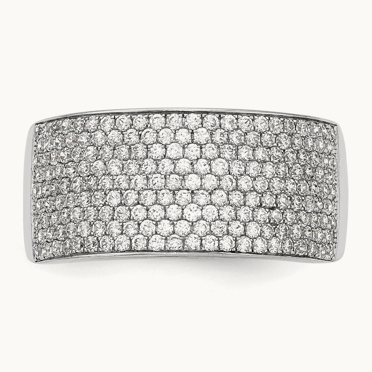 Micro Pave Diamond Band, 14K White Gold