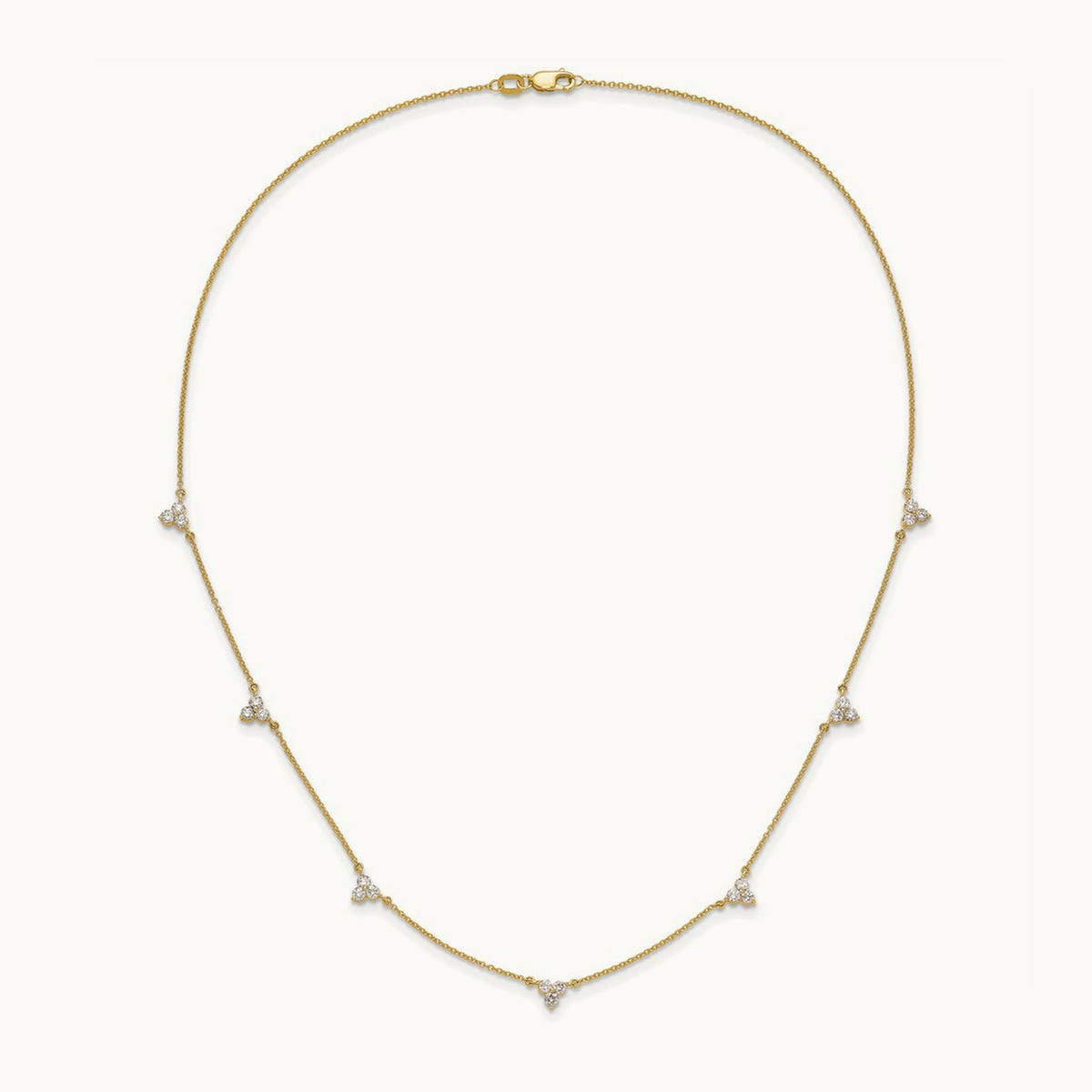 Diamond Multi Station 18 inch Necklace, 14K