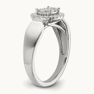 Cluster Engagement Ring, 0.50 ct tw Lab-Grown Diamond