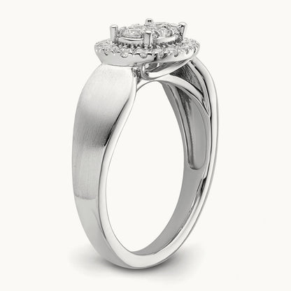 Cluster Engagement Ring, 0.50 ct tw Lab-Grown Diamond