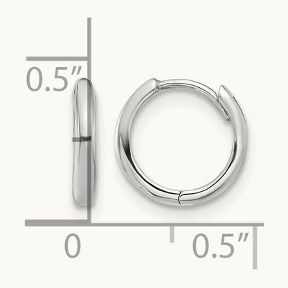 Hinged Hoop Earrings, 14K White Gold