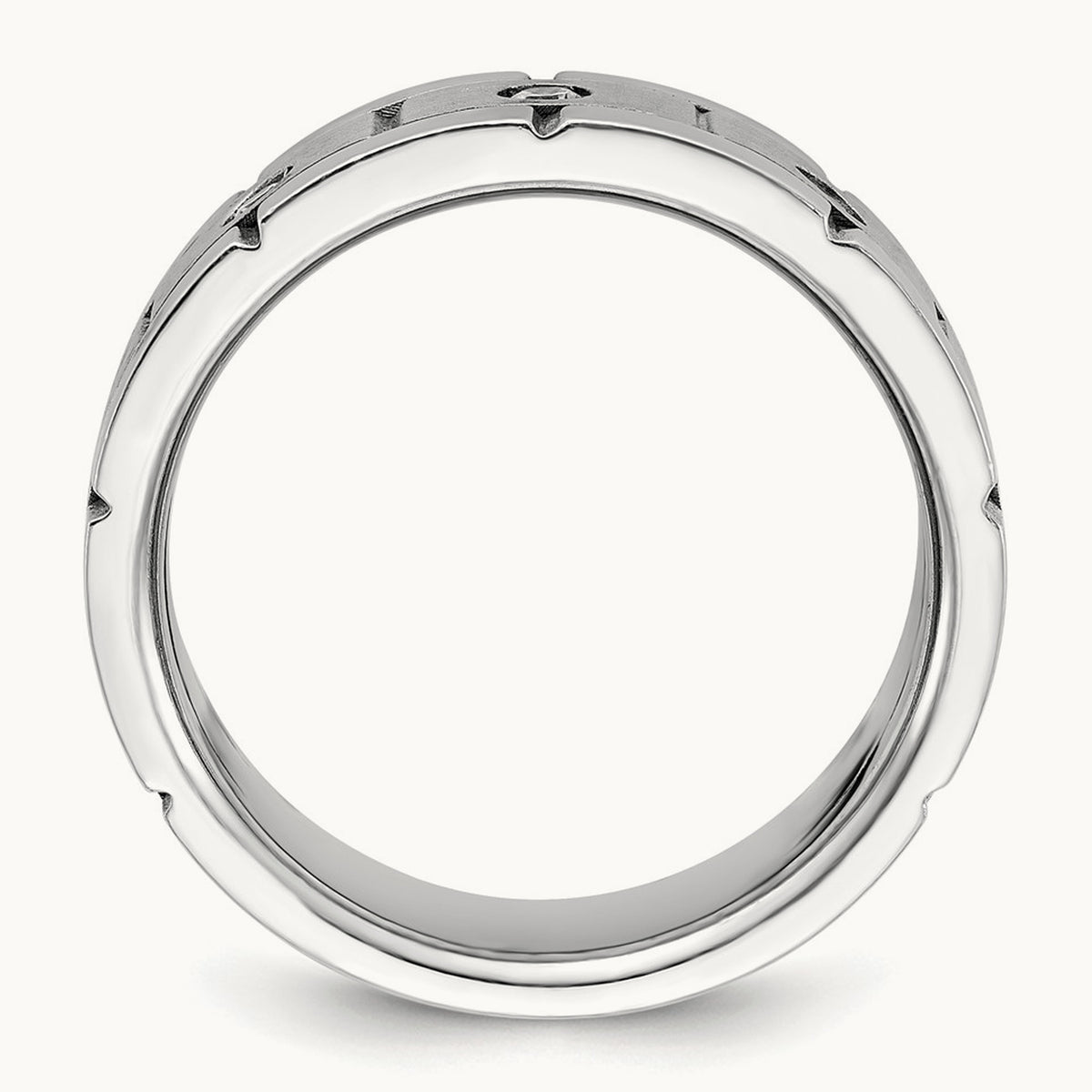 3 Stone Men's Ring, 0.15 ct tw Lab-Grown Diamond