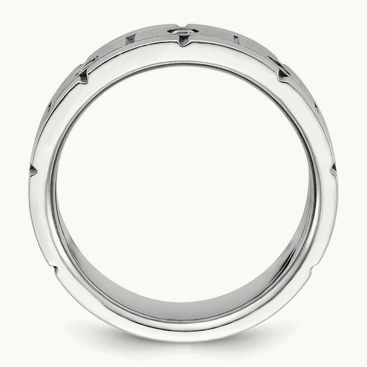 3 Stone Men's Ring, 0.15 ct tw Lab-Grown Diamond