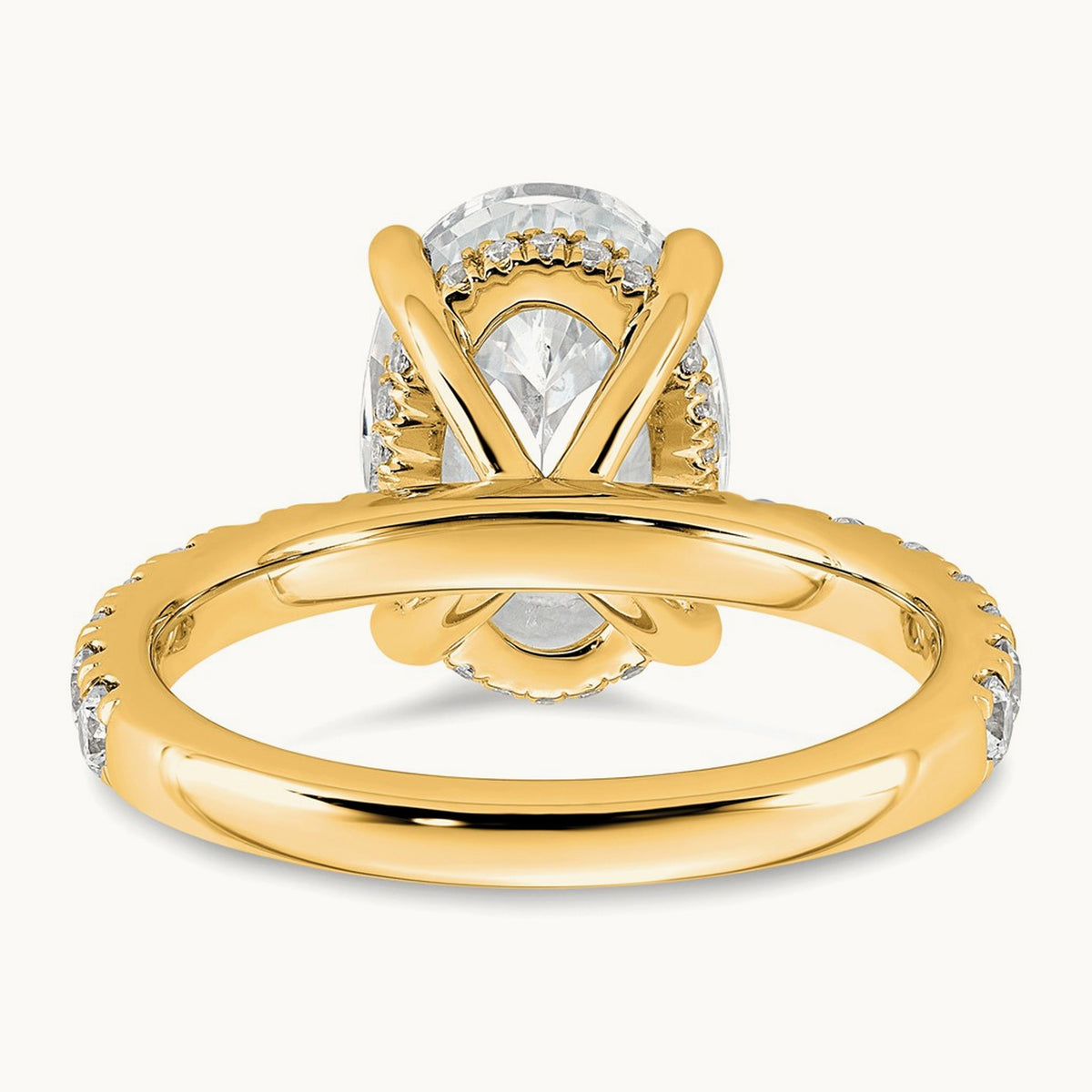 Oval Solitaire Engagement Ring, 1.25-4.50 ct tw Lab-Grown Diamond — 14K Yellow Gold, 7 (5)