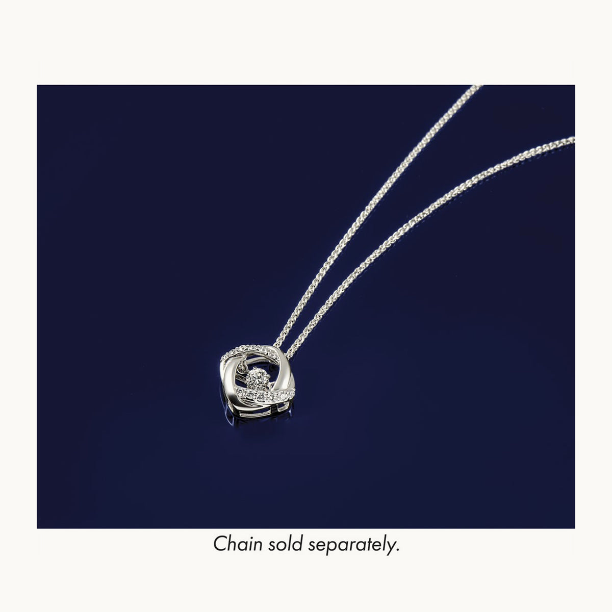 Intertwined Circles Pendant, 0.25 ct tw Lab-Grown Diamond — 14K White Gold