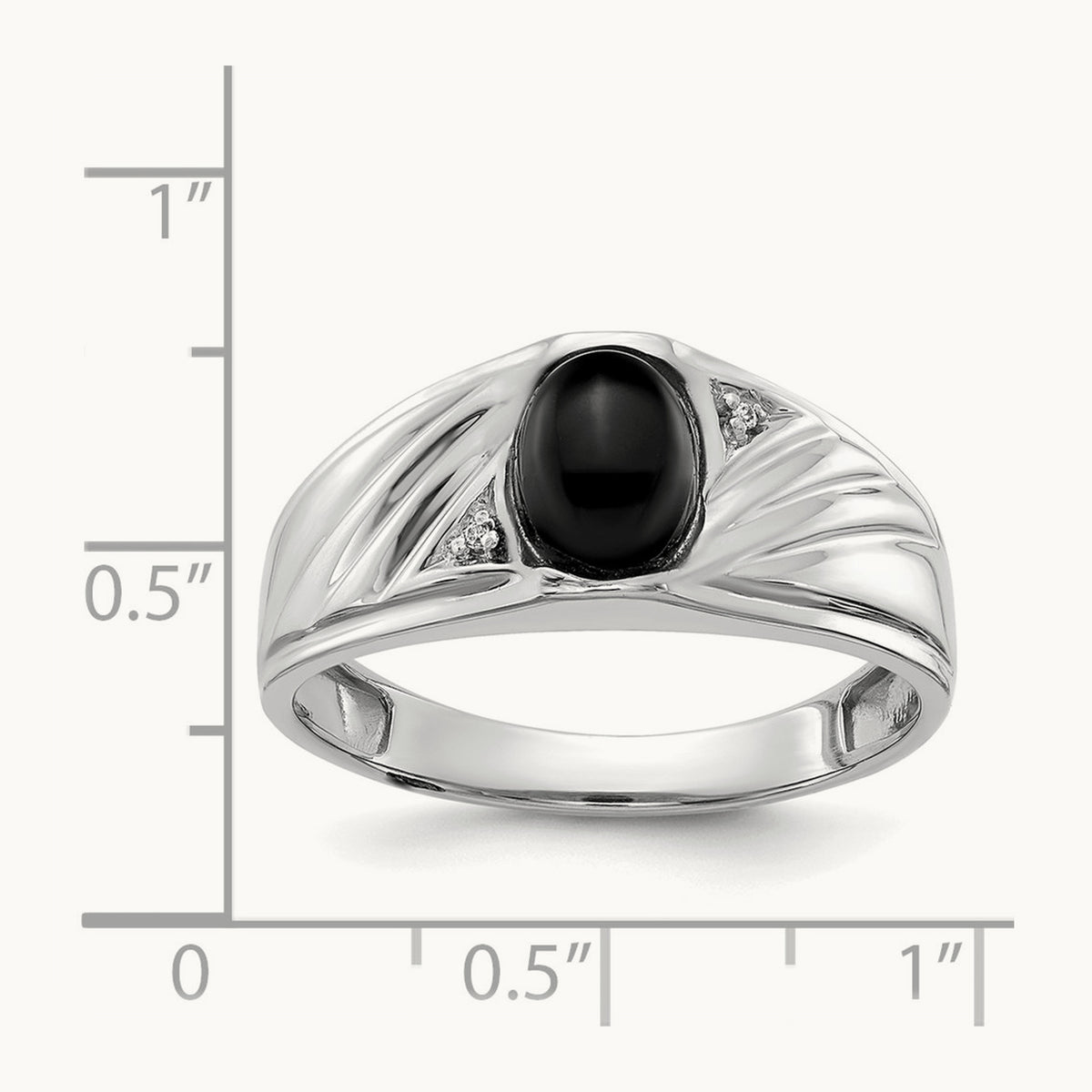 AA Diamond Men's Ring, 14K White Gold