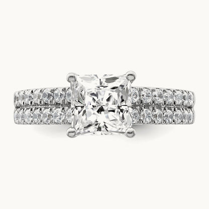 Princess Center Semi-Mount Engagement Ring, 0.50 ct tw Lab-Grown Diamond