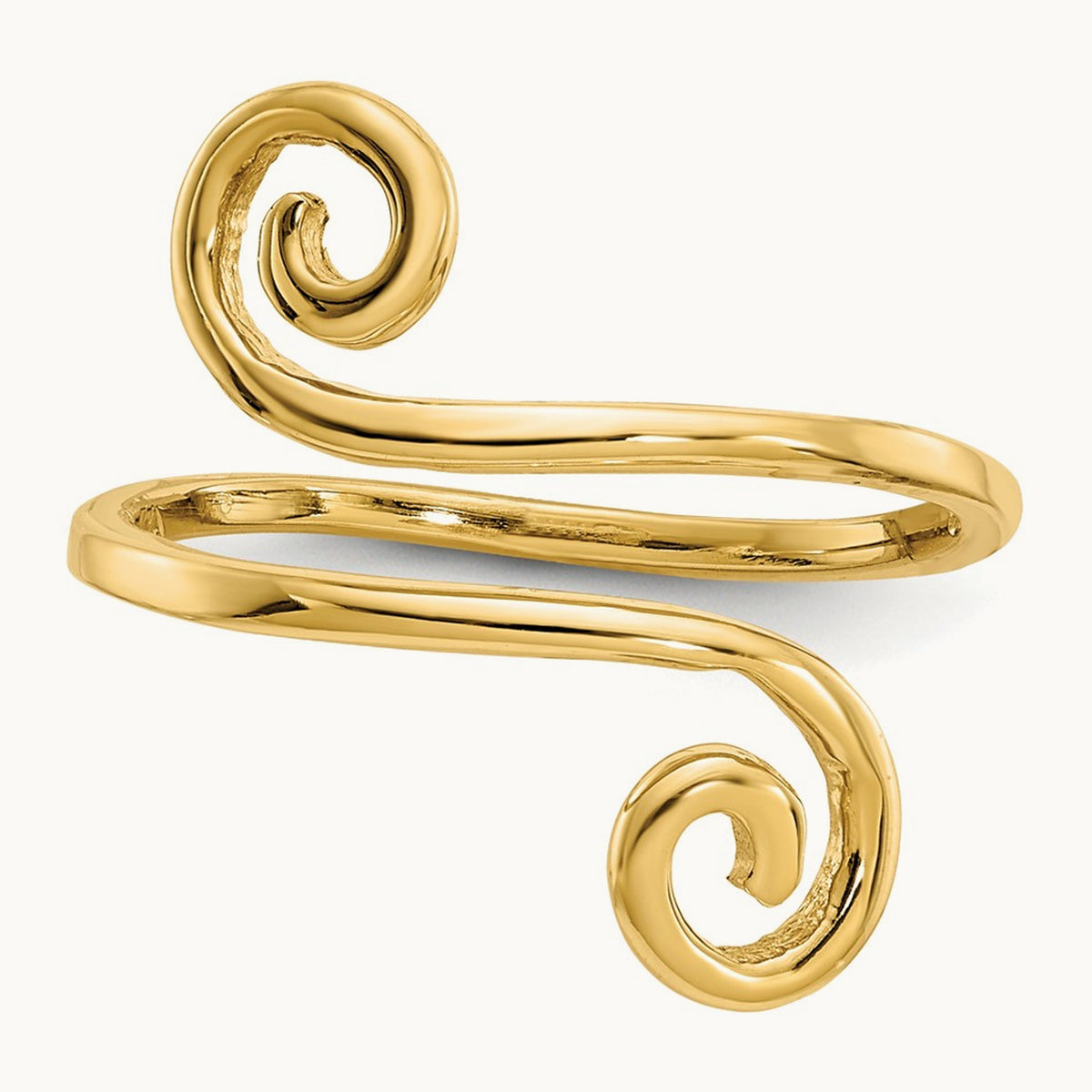 Swirl Toe Ring, 14K