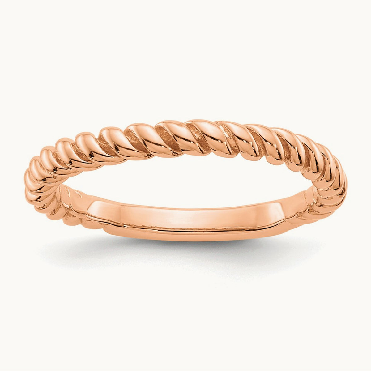 Polished Twisted Band — 14K Rose Gold, 7