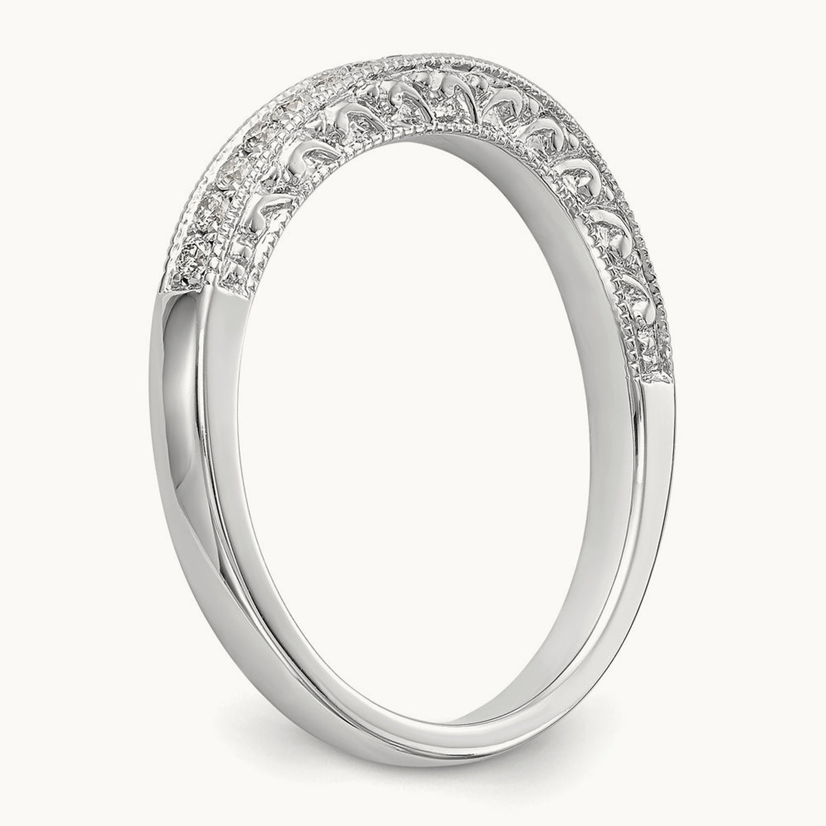 Diamond Wedding Band, 14K White Gold