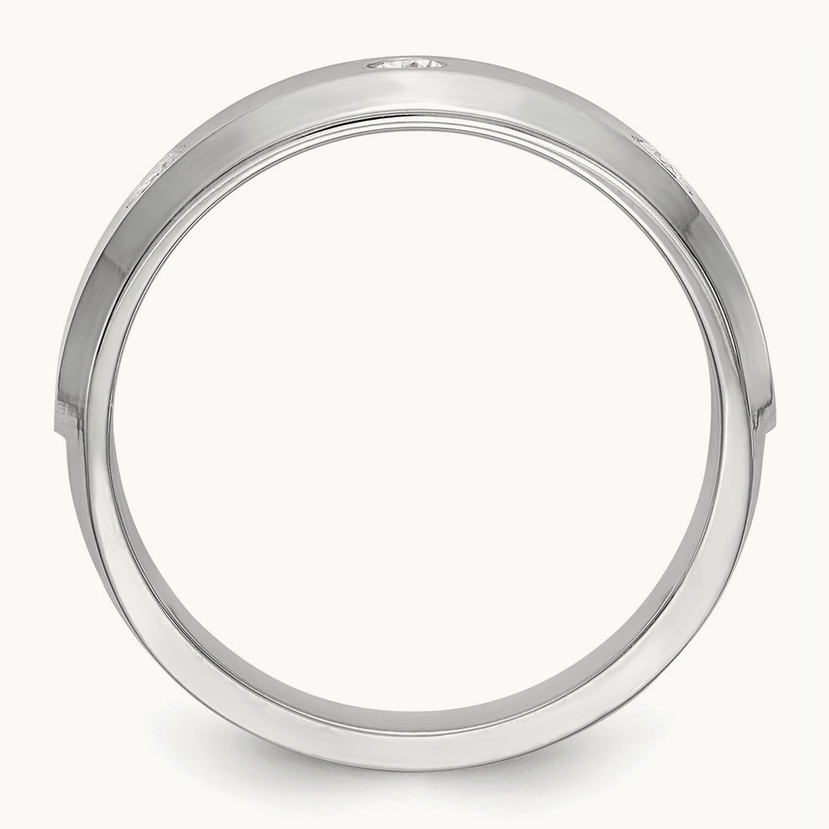 Diamond Men's Band, 14K White Gold