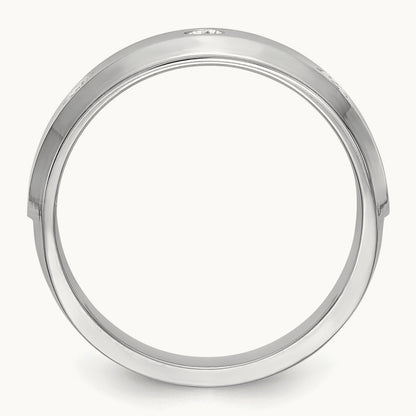 Diamond Men's Band, 14K White Gold
