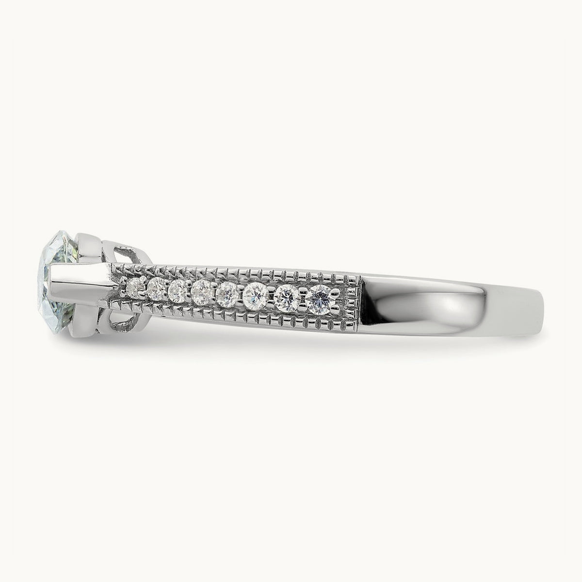 East West Marquise Semi-Mount Engagement Ring — 1 ct, 7