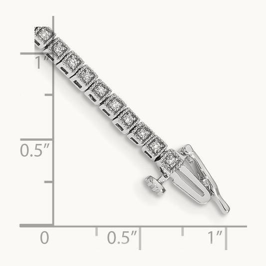 Diamond Bracelet, 14K White Gold