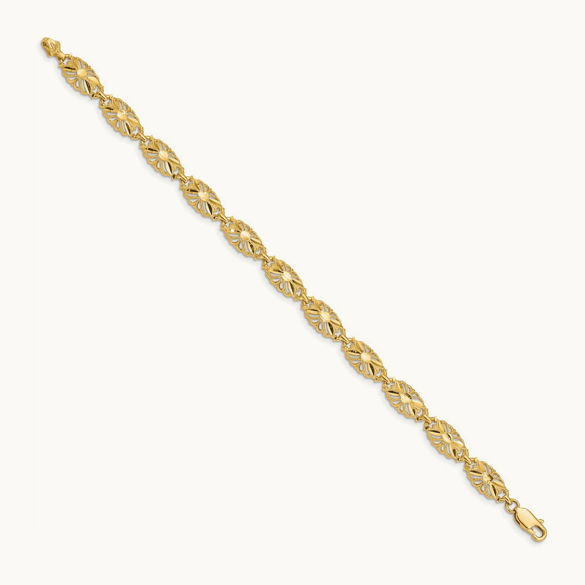 Diamond-Cut Bracelet, 14K