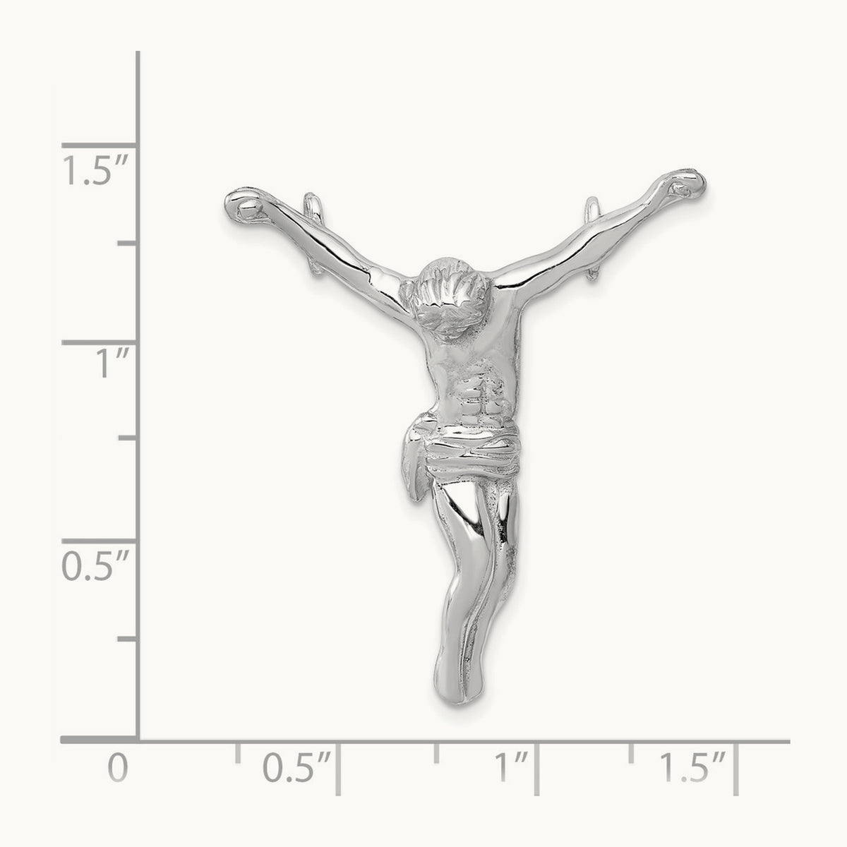 Jesus Chain Slide, 14K White Gold