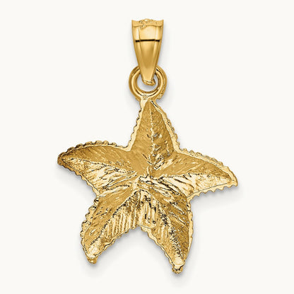 Starfish Pendant, 14K