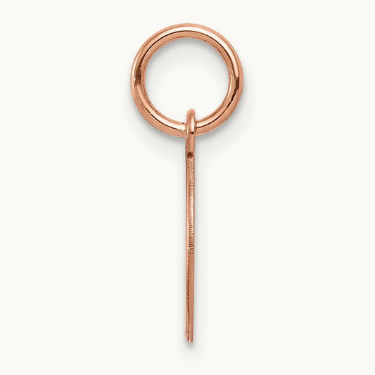 Plain .018 Gauge Circular Engraveable Disc Charm, 14K Rose Gold